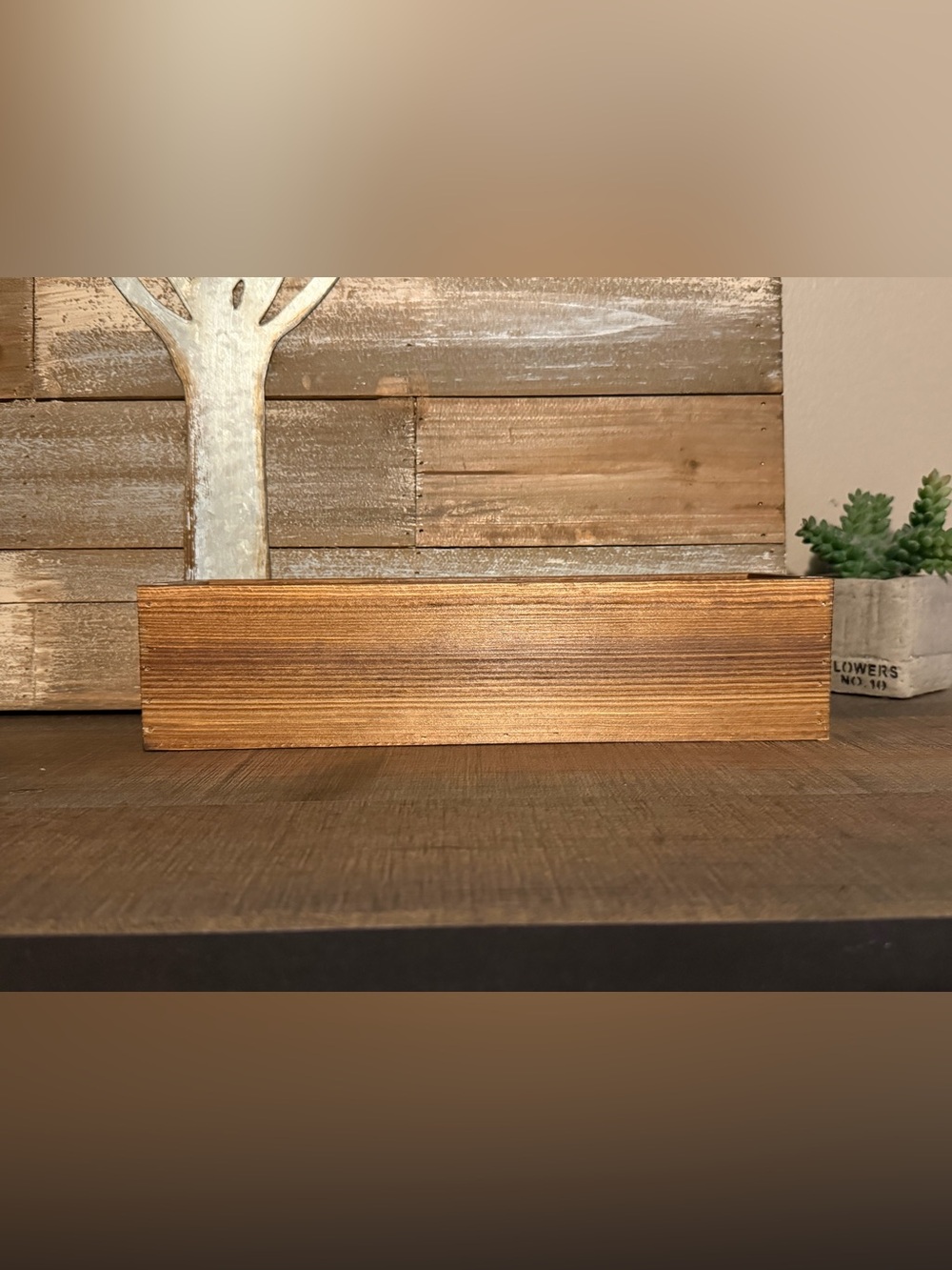 Wood Planter Box Rustic Wooden Planter Box 11.81 X 4.33 X 6.69 in